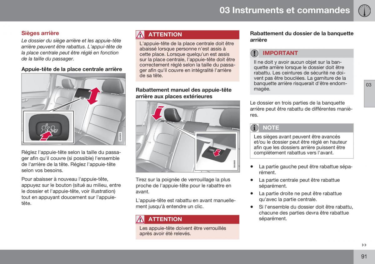 Volvo XC70 Cross Country II 2 manuel du proprietaire / page 93