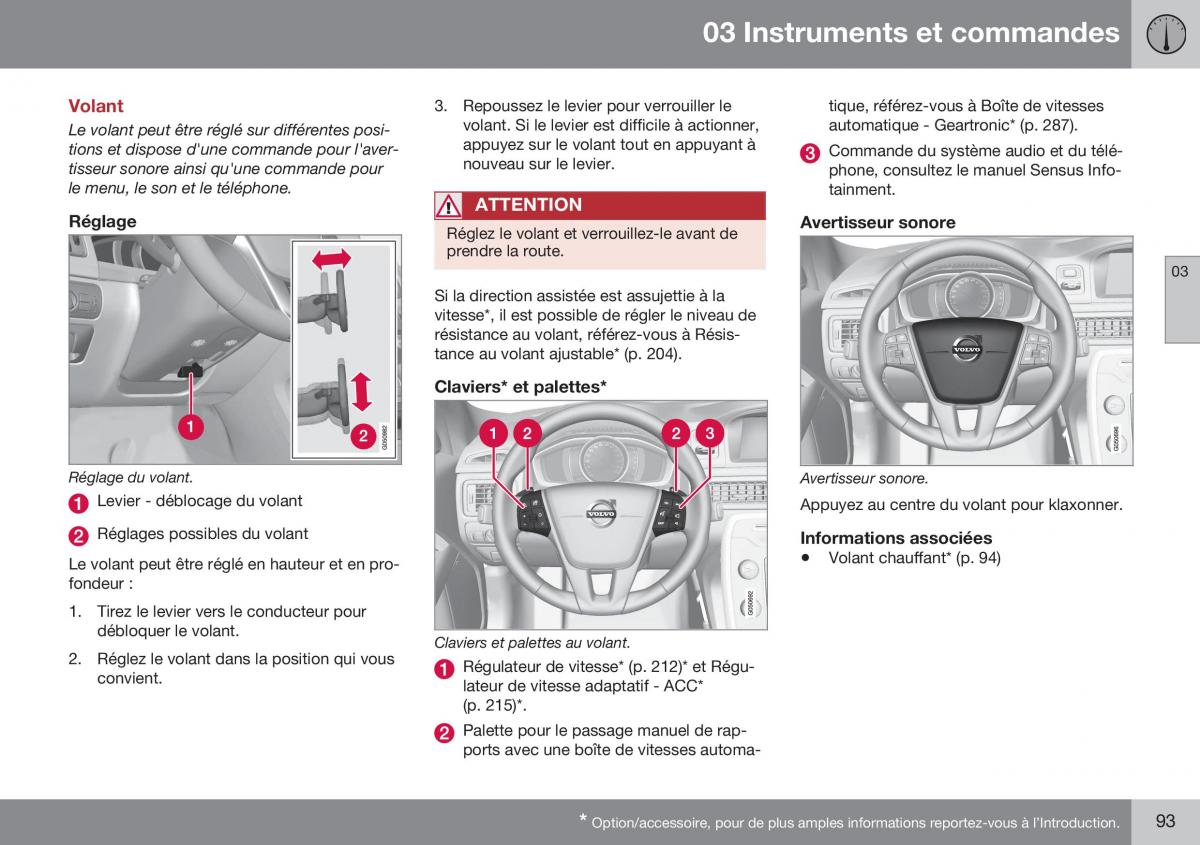 Volvo XC70 Cross Country II 2 manuel du proprietaire / page 95