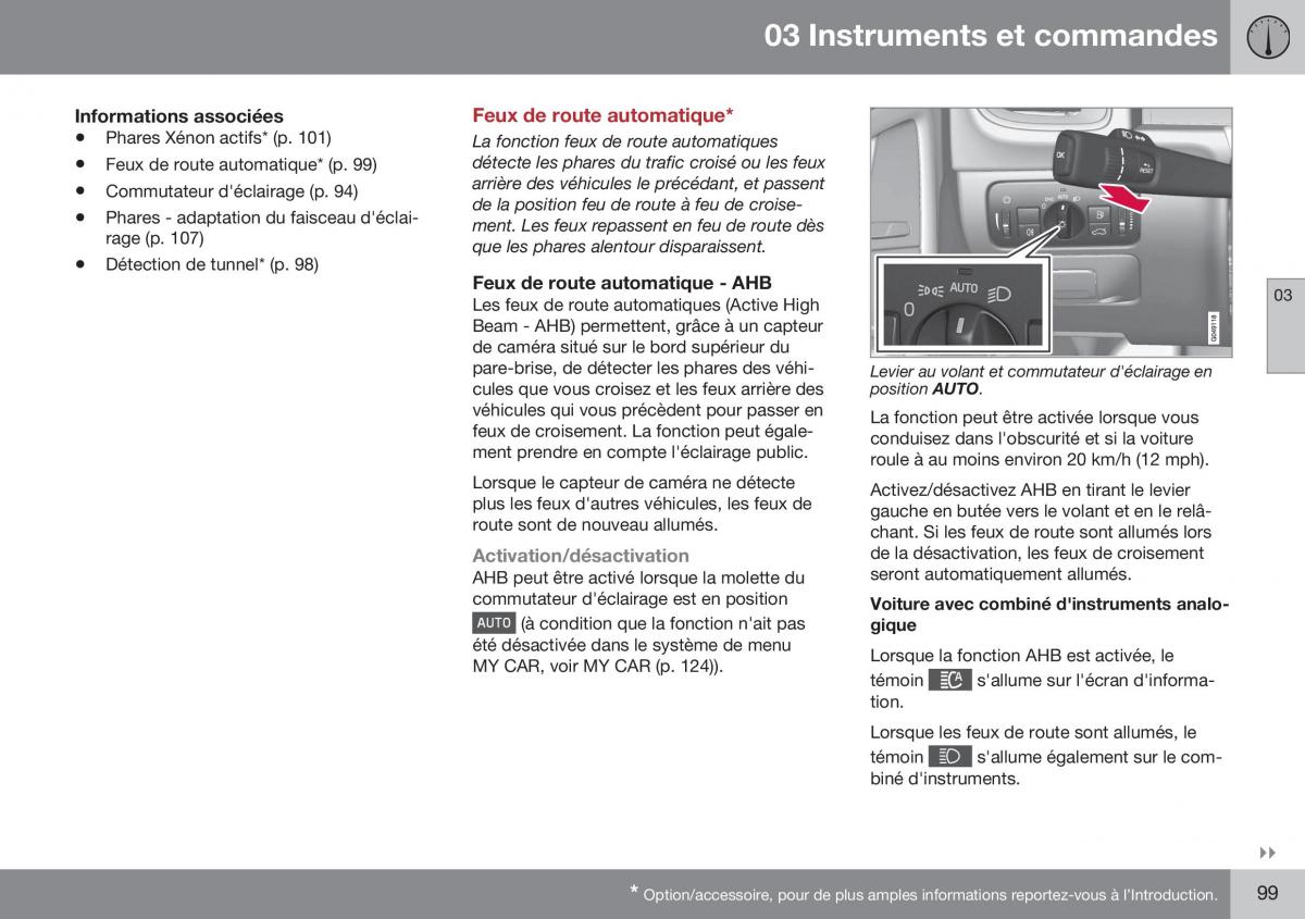 Volvo XC70 Cross Country II 2 manuel du proprietaire / page 101