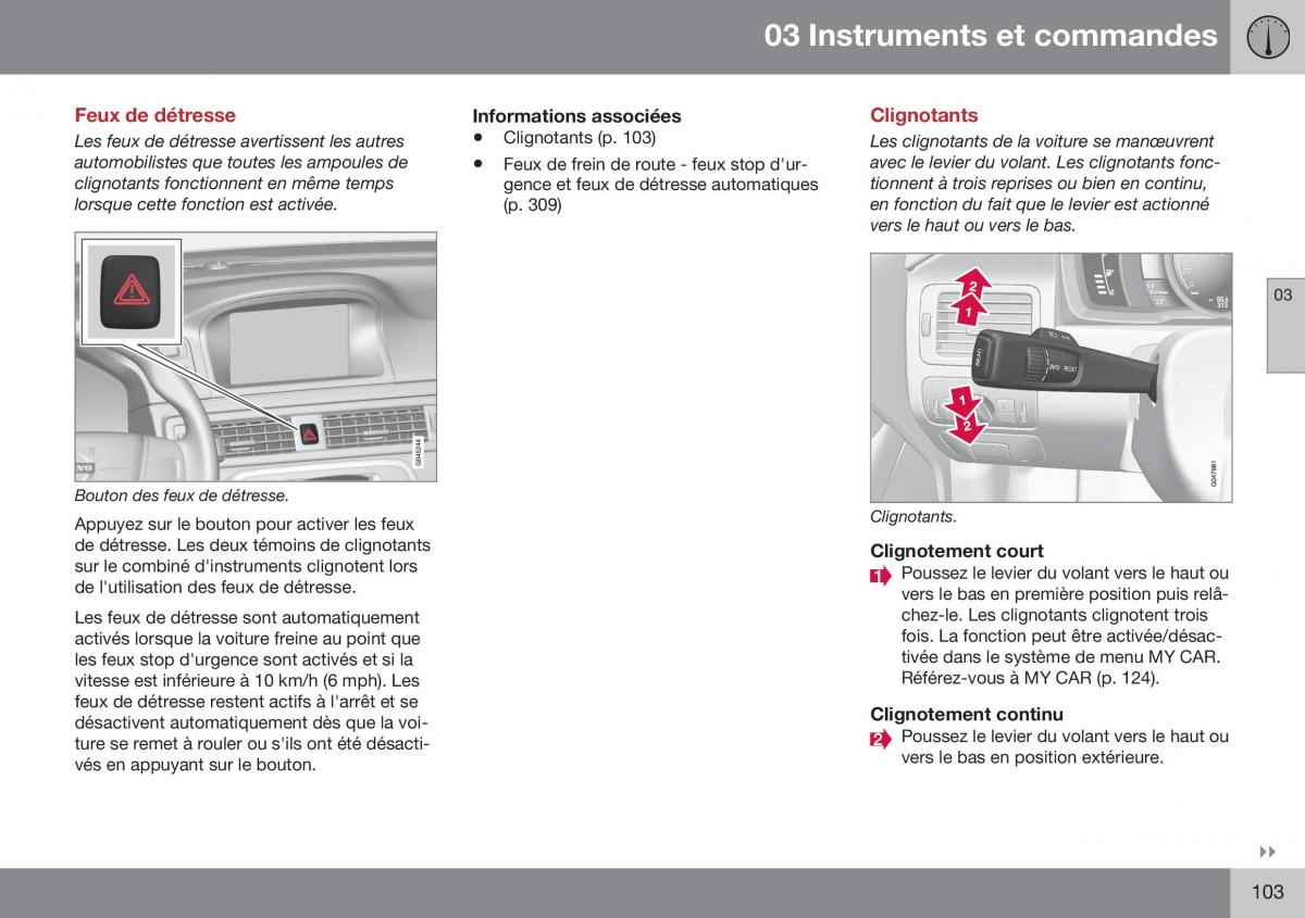 Volvo XC70 Cross Country II 2 manuel du proprietaire / page 105