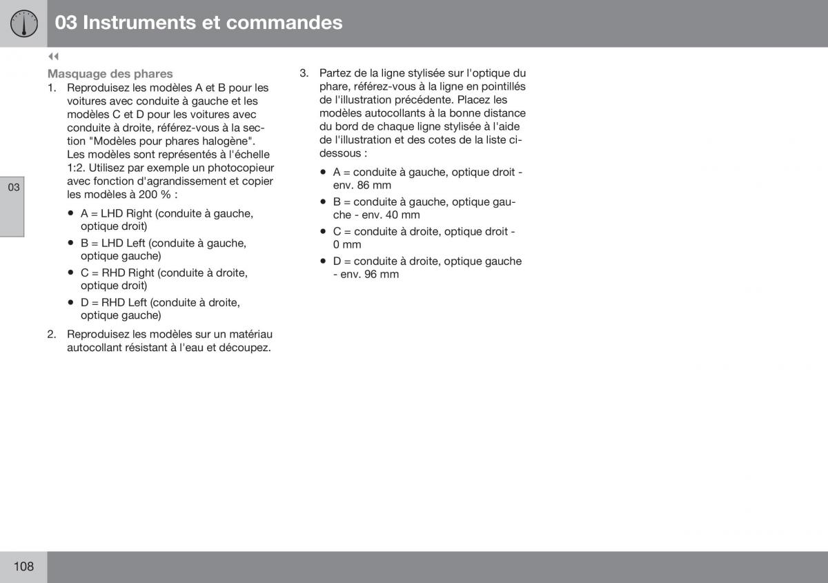 Volvo XC70 Cross Country II 2 manuel du proprietaire / page 110