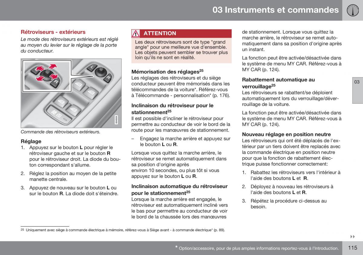 Volvo XC70 Cross Country II 2 manuel du proprietaire / page 117