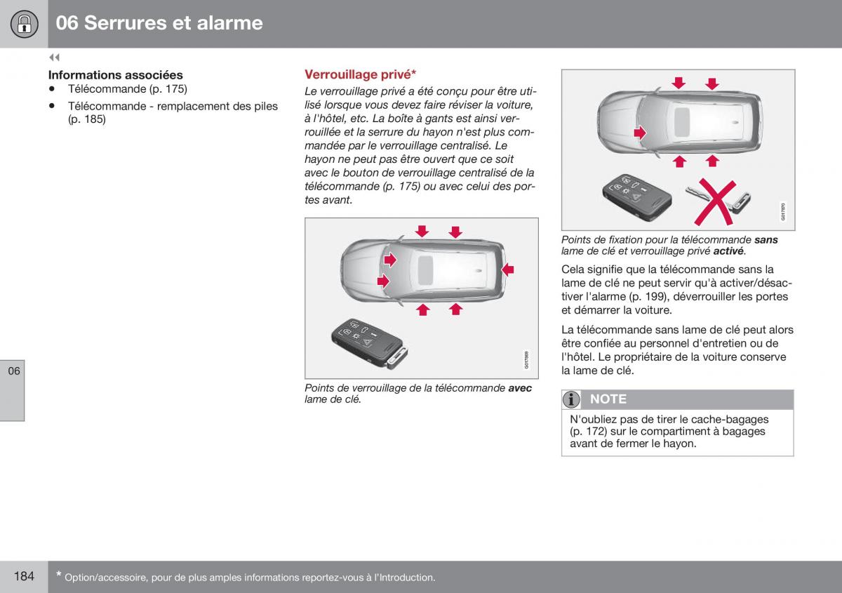 Volvo XC70 Cross Country II 2 manuel du proprietaire / page 186