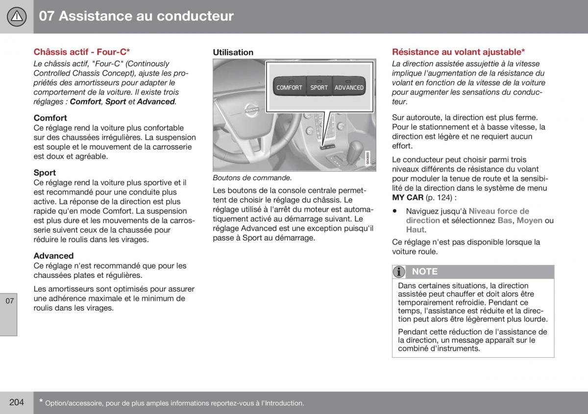 Volvo XC70 Cross Country II 2 manuel du proprietaire / page 206