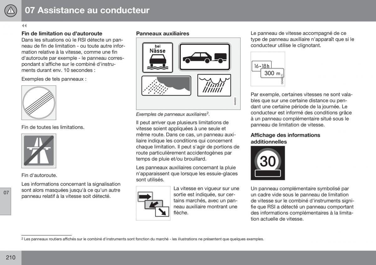 Volvo XC70 Cross Country II 2 manuel du proprietaire / page 212