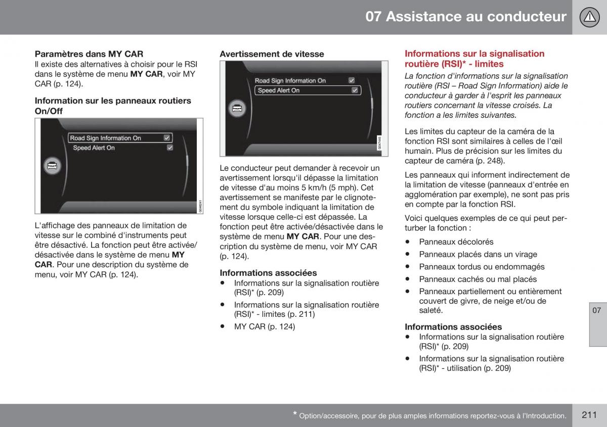 Volvo XC70 Cross Country II 2 manuel du proprietaire / page 213