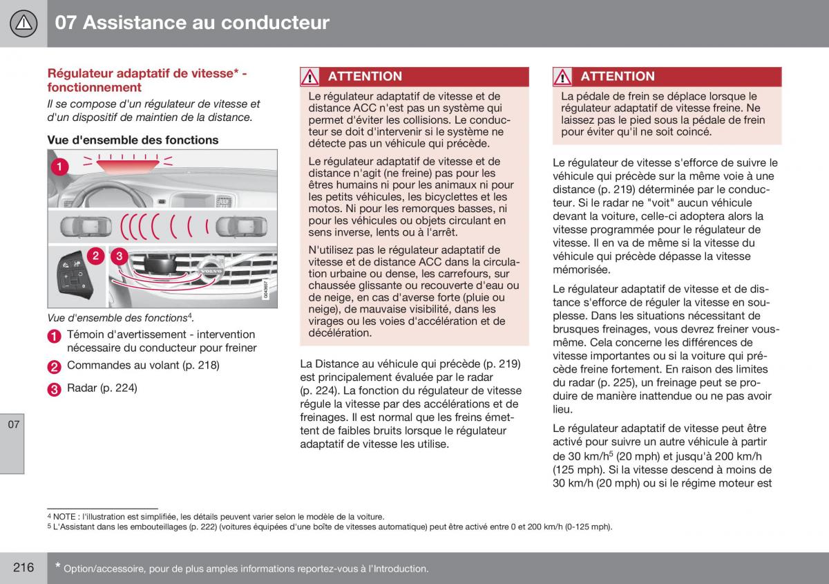 Volvo XC70 Cross Country II 2 manuel du proprietaire / page 218