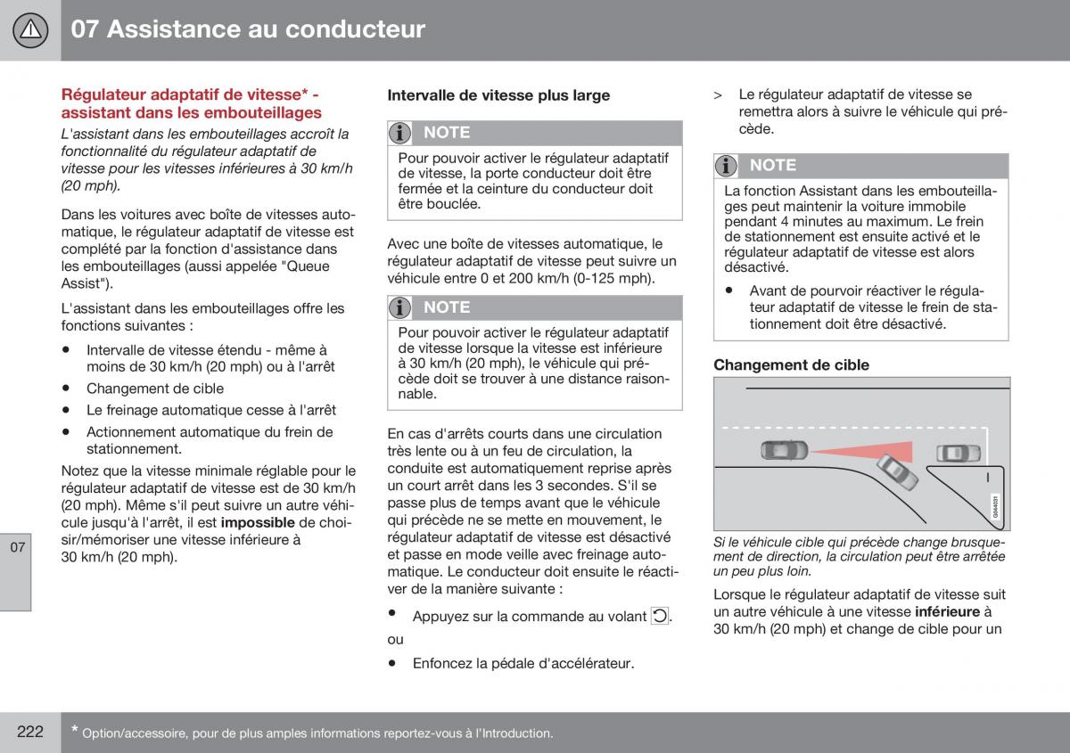 Volvo XC70 Cross Country II 2 manuel du proprietaire / page 224