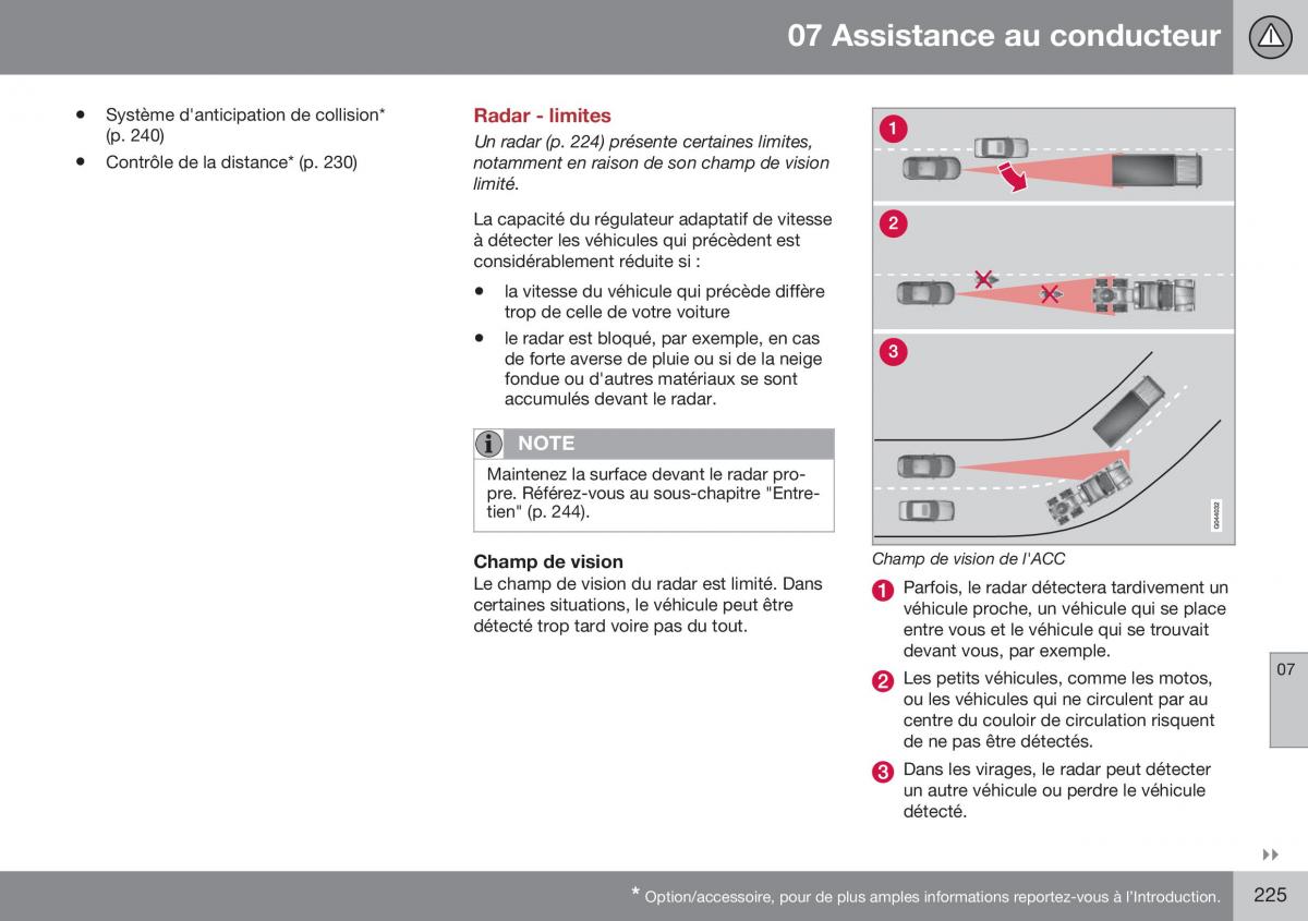 Volvo XC70 Cross Country II 2 manuel du proprietaire / page 227