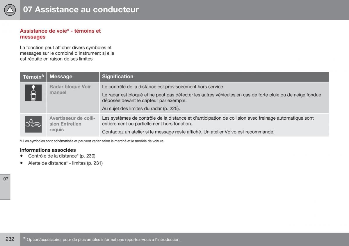 Volvo XC70 Cross Country II 2 manuel du proprietaire / page 234