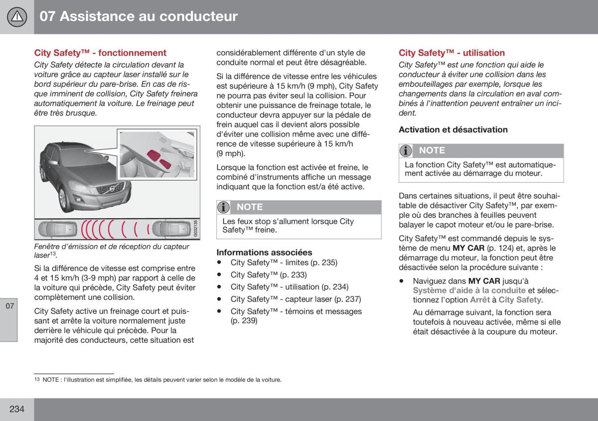 Volvo XC70 Cross Country II 2 manuel du proprietaire / page 236