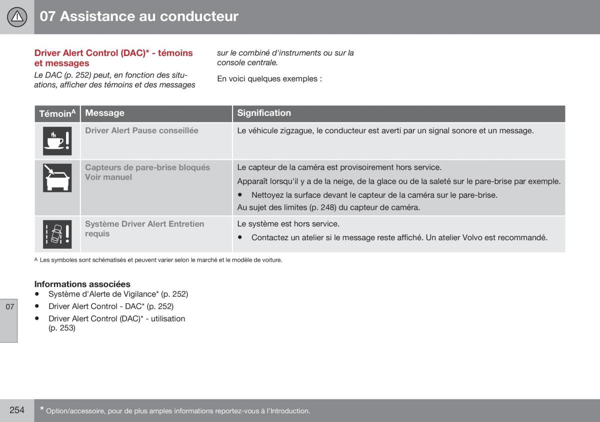 Volvo XC70 Cross Country II 2 manuel du proprietaire / page 256