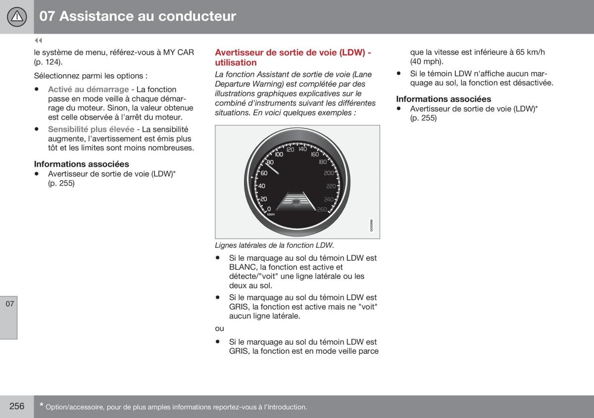 Volvo XC70 Cross Country II 2 manuel du proprietaire / page 258