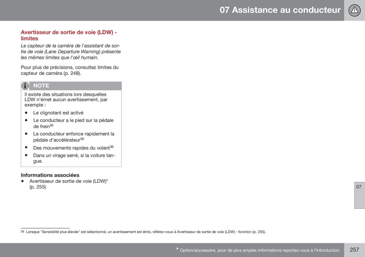 Volvo XC70 Cross Country II 2 manuel du proprietaire / page 259