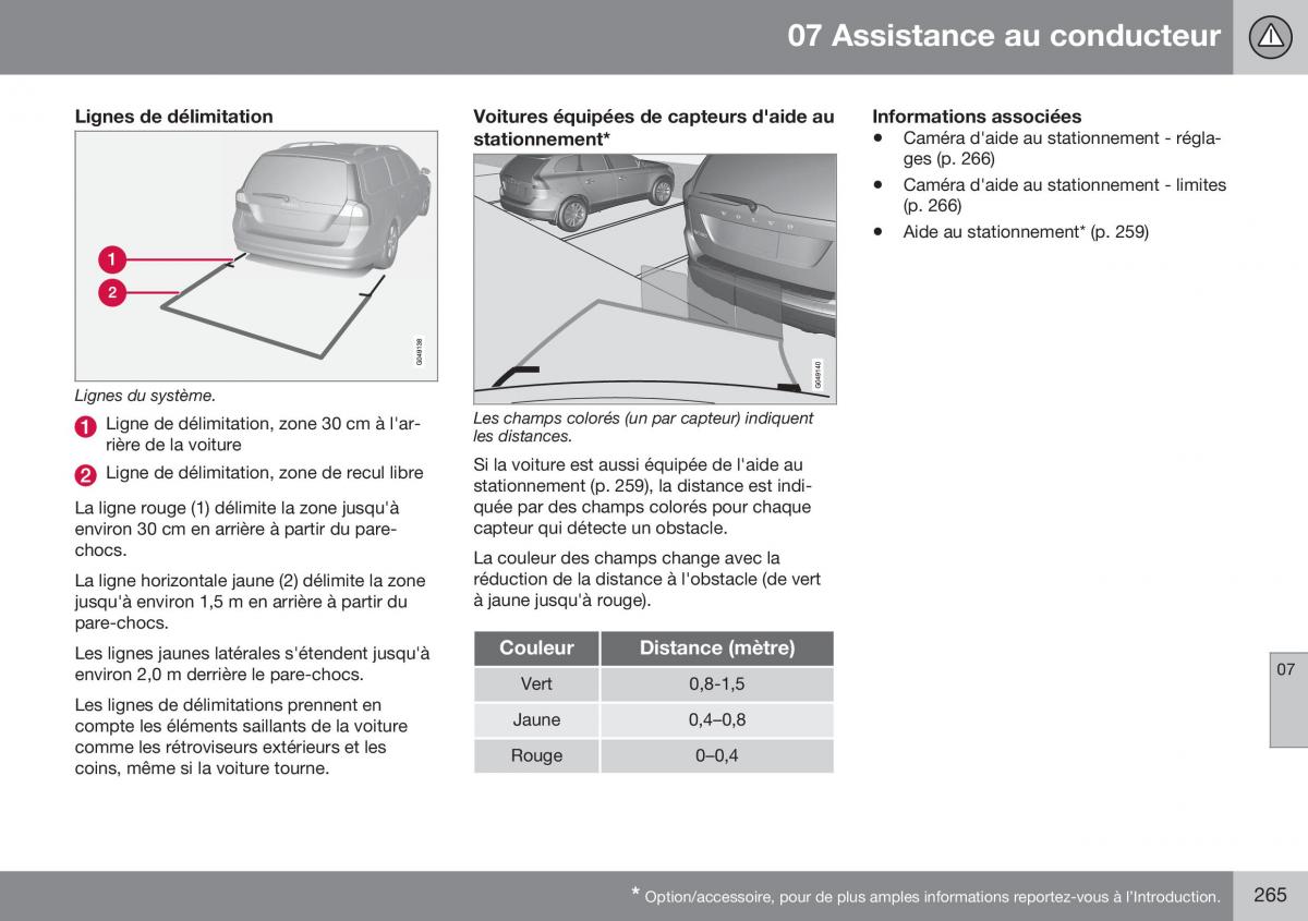 Volvo XC70 Cross Country II 2 manuel du proprietaire / page 267