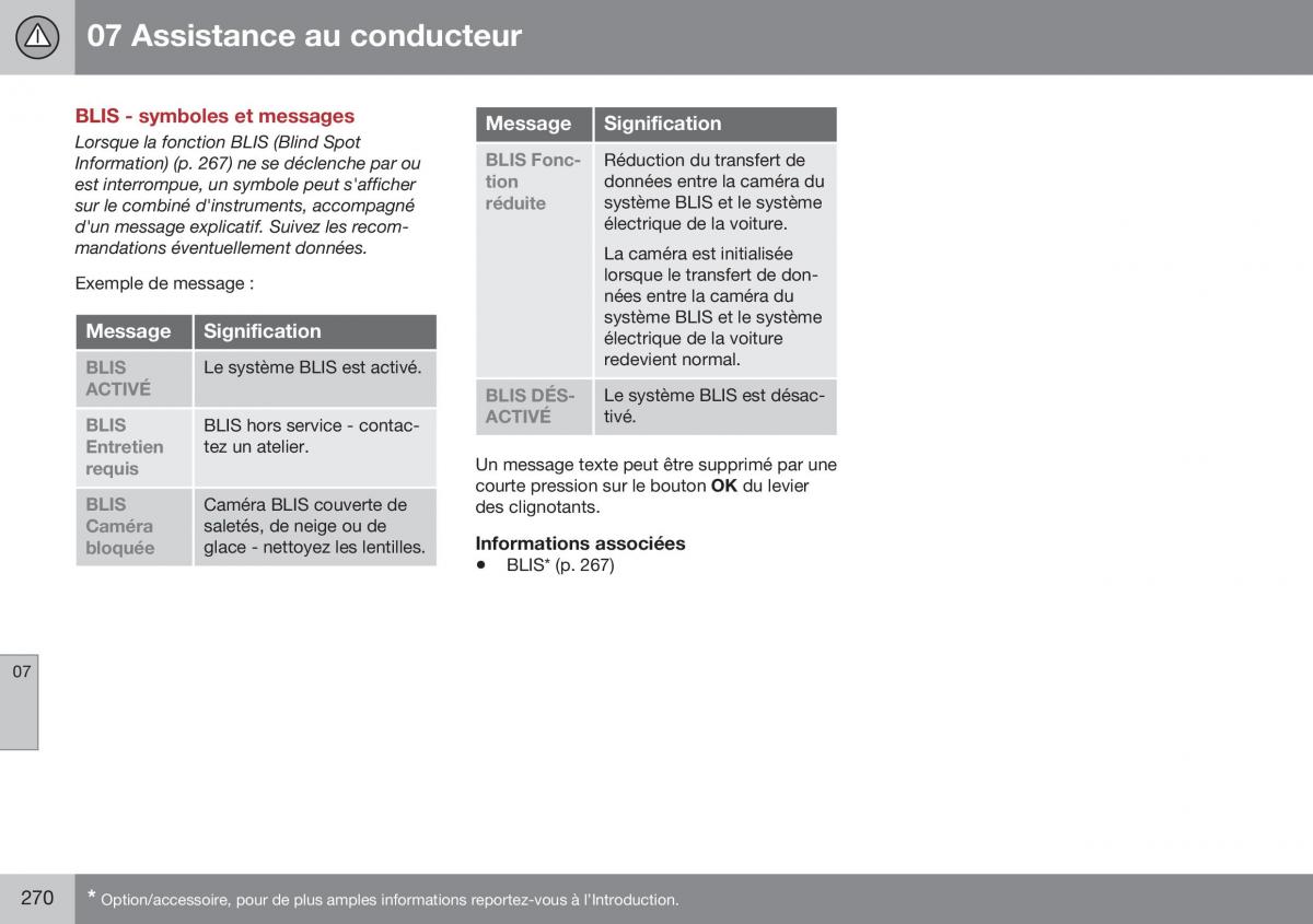 Volvo XC70 Cross Country II 2 manuel du proprietaire / page 272