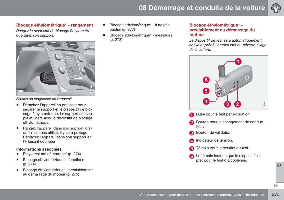 Volvo XC70 Cross Country II 2 manuel du proprietaire / page 277