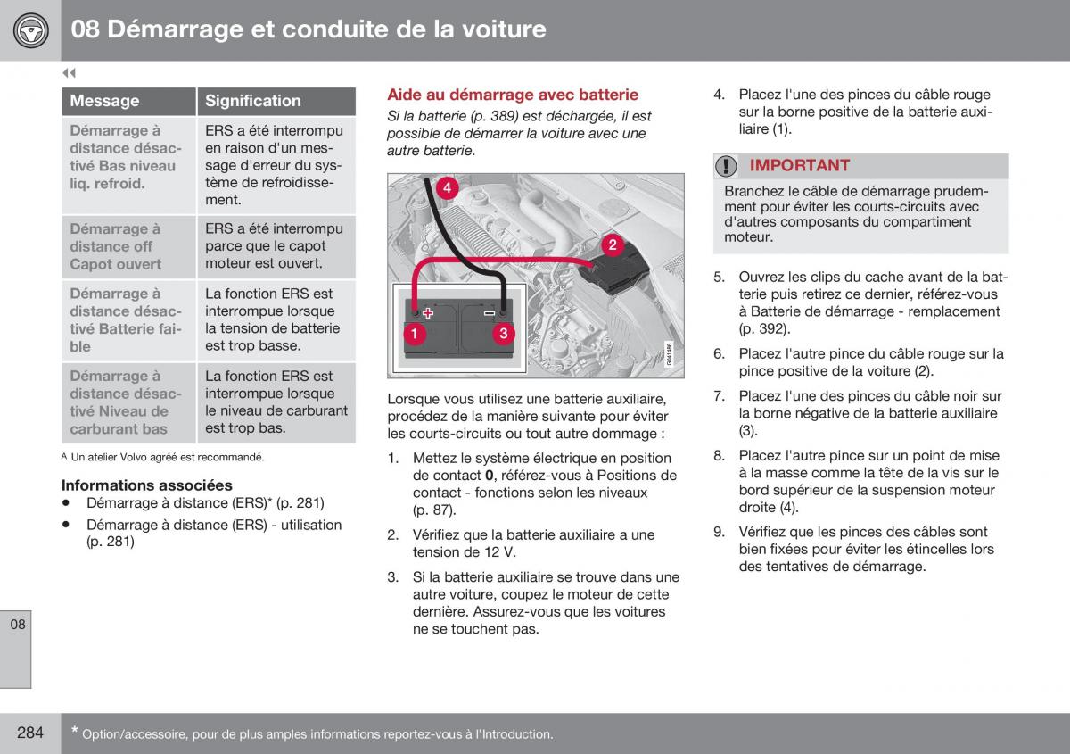 Volvo XC70 Cross Country II 2 manuel du proprietaire / page 286