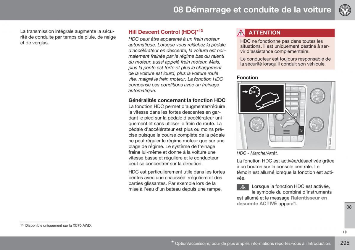 Volvo XC70 Cross Country II 2 manuel du proprietaire / page 297