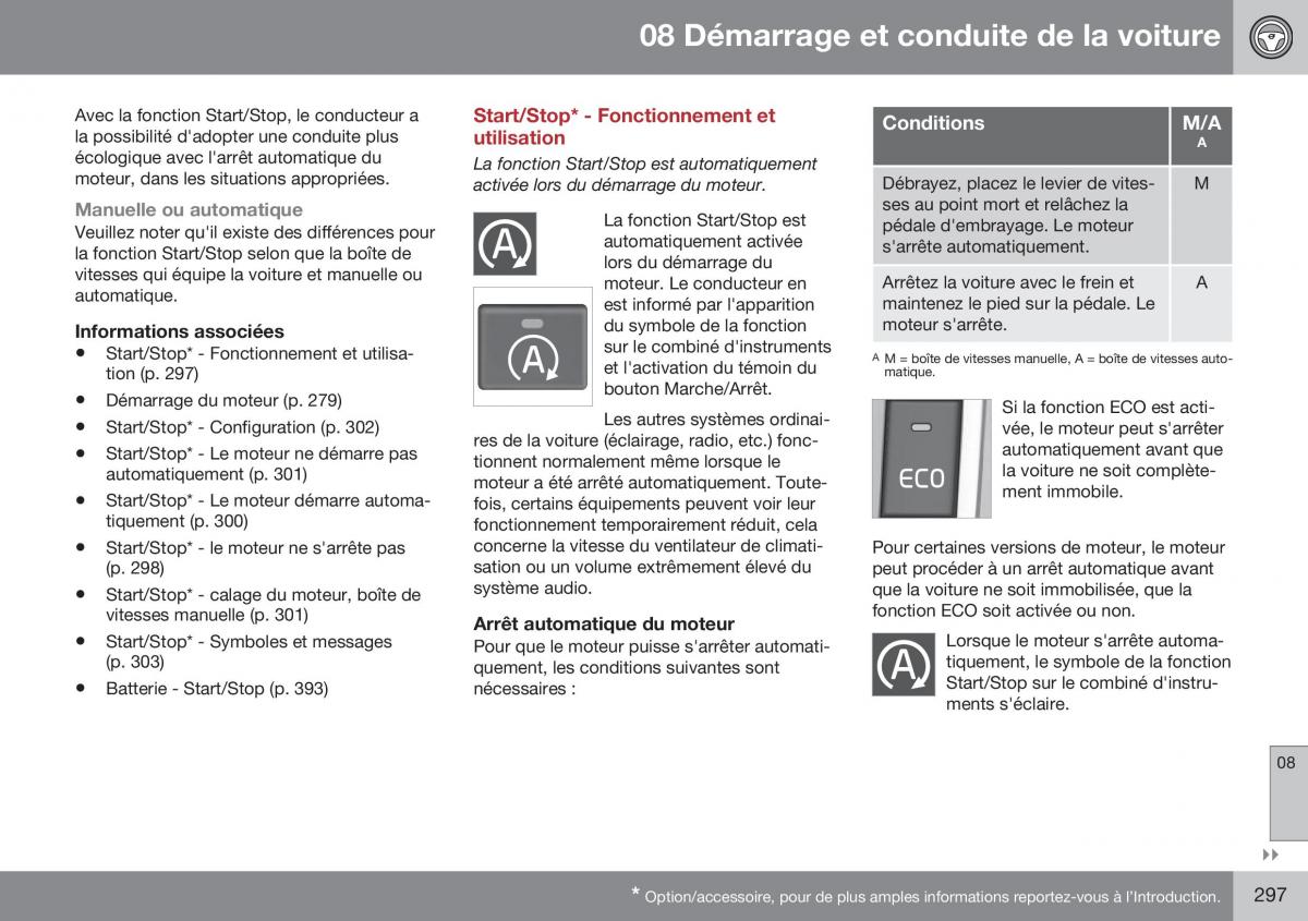 Volvo XC70 Cross Country II 2 manuel du proprietaire / page 299