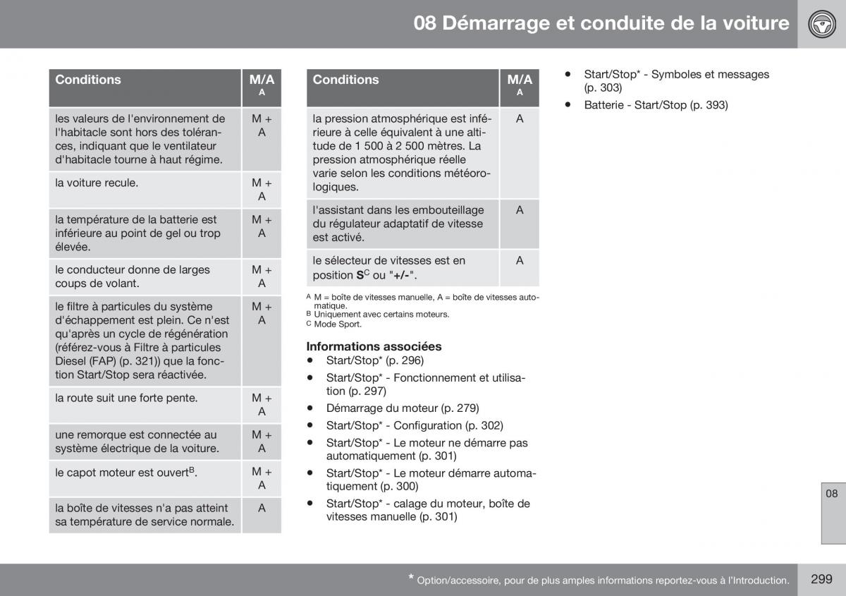 Volvo XC70 Cross Country II 2 manuel du proprietaire / page 301