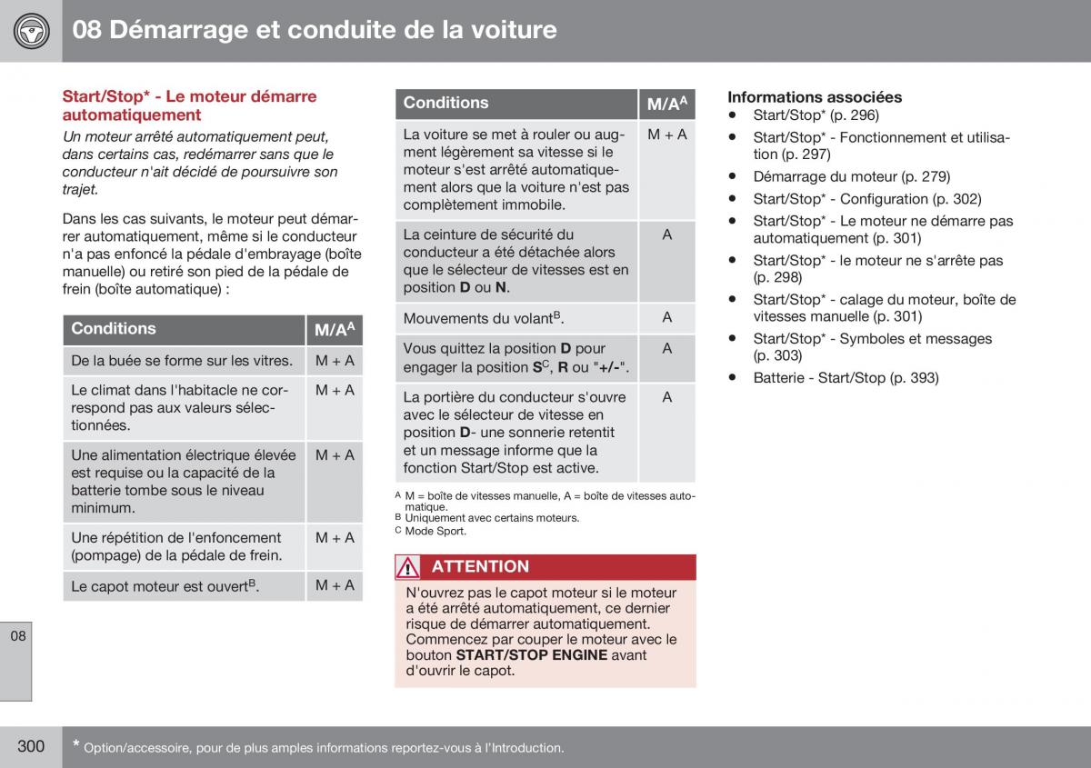 Volvo XC70 Cross Country II 2 manuel du proprietaire / page 302