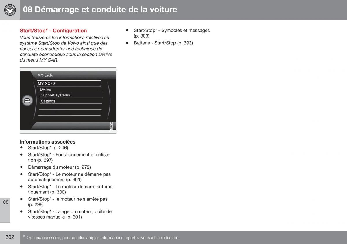 Volvo XC70 Cross Country II 2 manuel du proprietaire / page 304