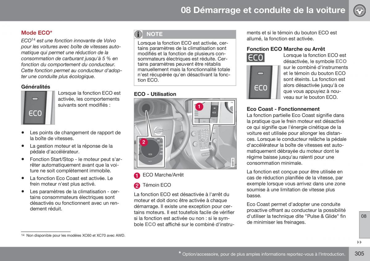 Volvo XC70 Cross Country II 2 manuel du proprietaire / page 307