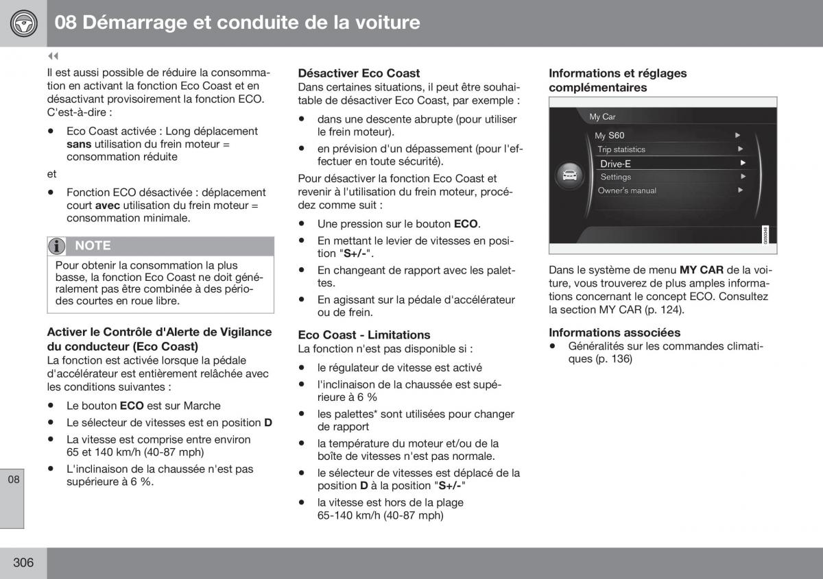 Volvo XC70 Cross Country II 2 manuel du proprietaire / page 308