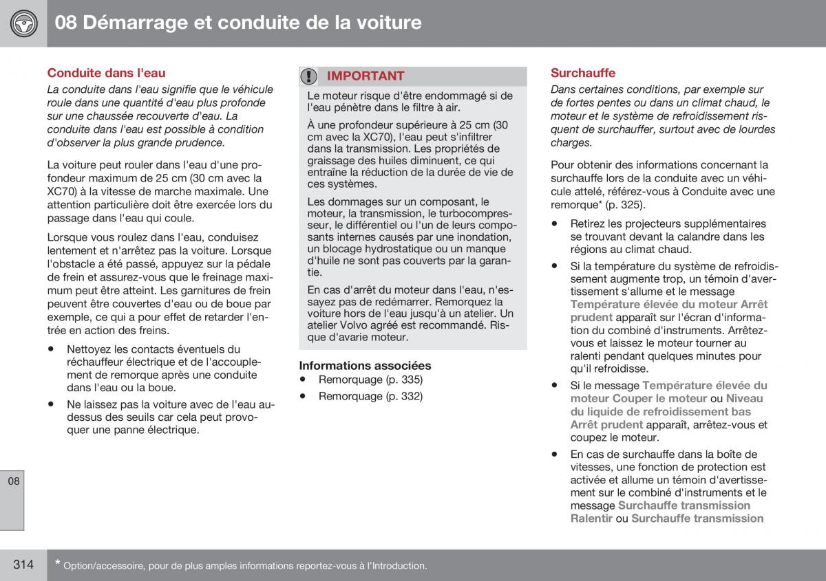 Volvo XC70 Cross Country II 2 manuel du proprietaire / page 316