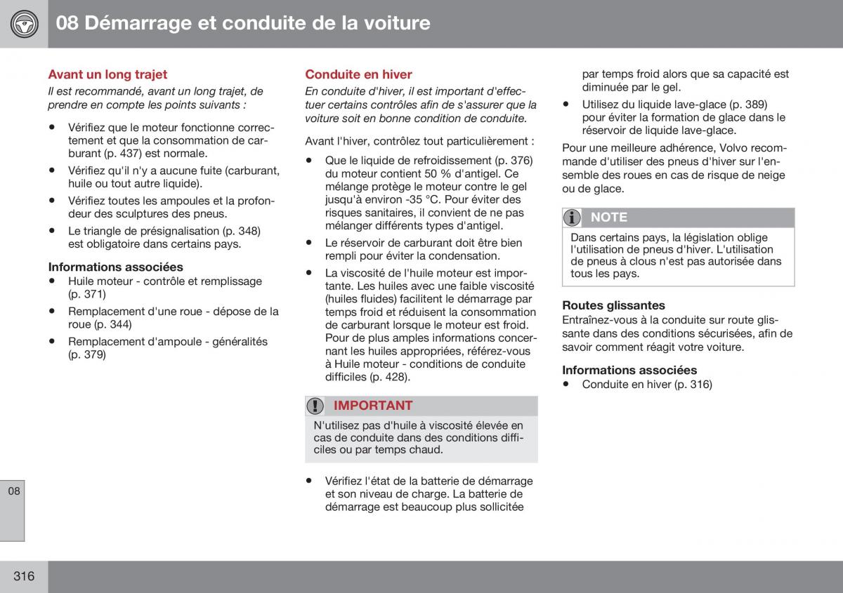 Volvo XC70 Cross Country II 2 manuel du proprietaire / page 318