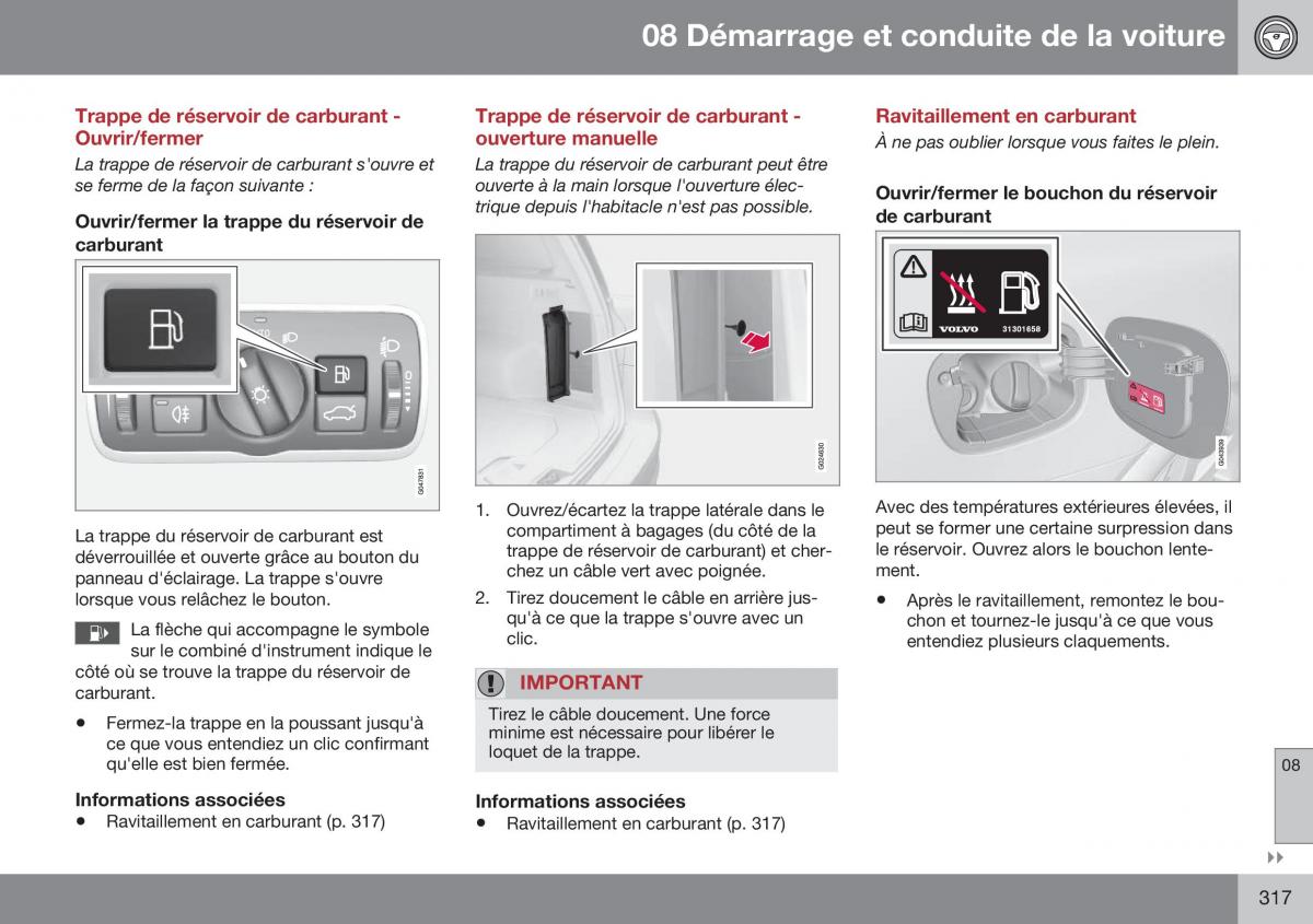 Volvo XC70 Cross Country II 2 manuel du proprietaire / page 319