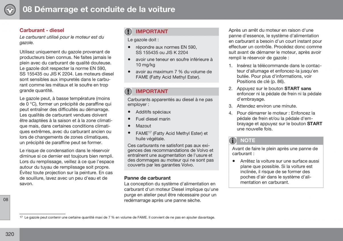 Volvo XC70 Cross Country II 2 manuel du proprietaire / page 322