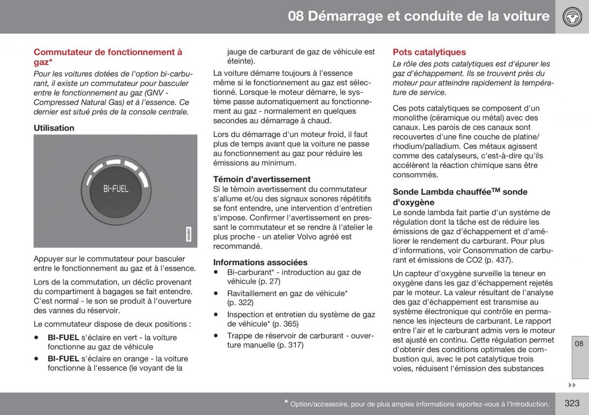 Volvo XC70 Cross Country II 2 manuel du proprietaire / page 325