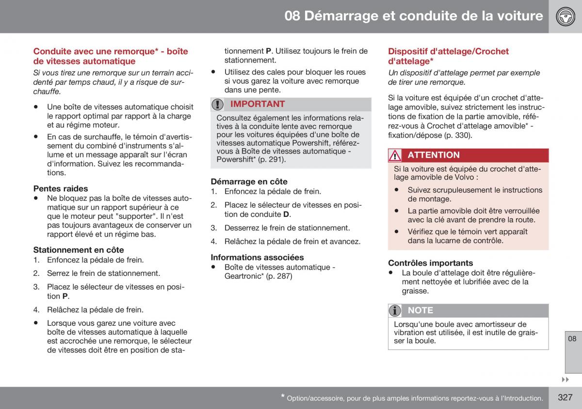 Volvo XC70 Cross Country II 2 manuel du proprietaire / page 329