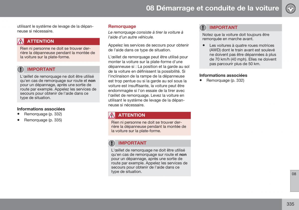 Volvo XC70 Cross Country II 2 manuel du proprietaire / page 337