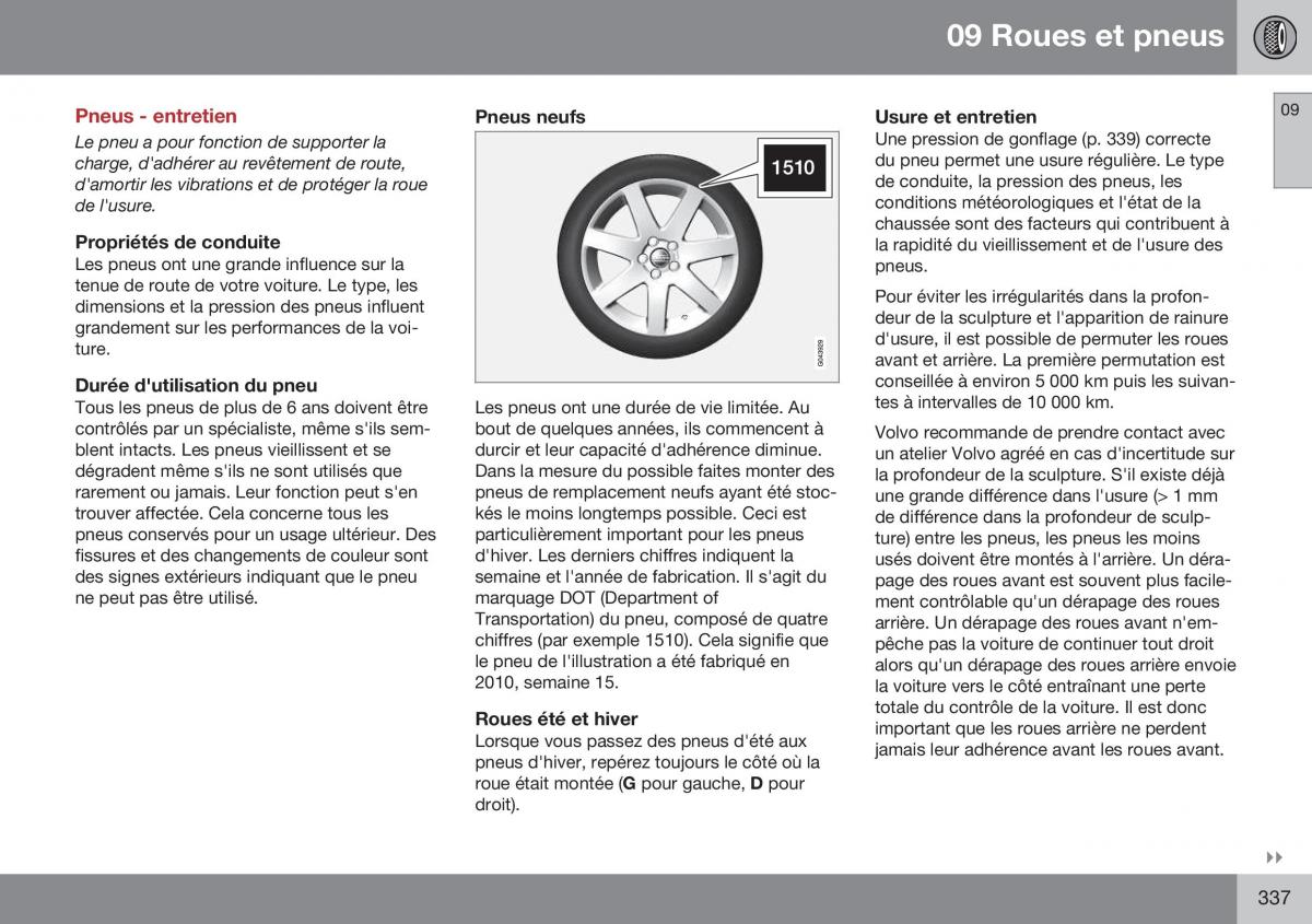 Volvo XC70 Cross Country II 2 manuel du proprietaire / page 339