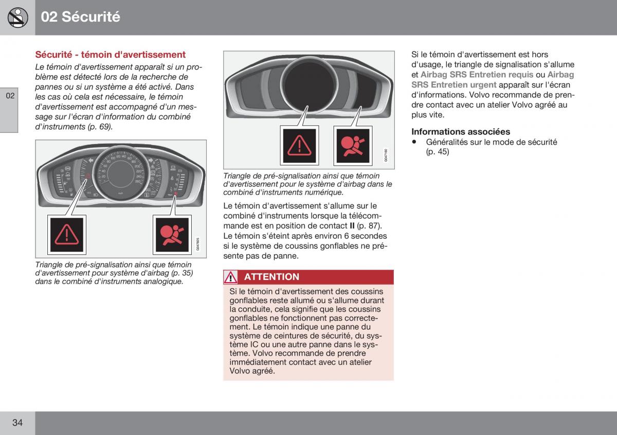 Volvo XC70 Cross Country II 2 manuel du proprietaire / page 36