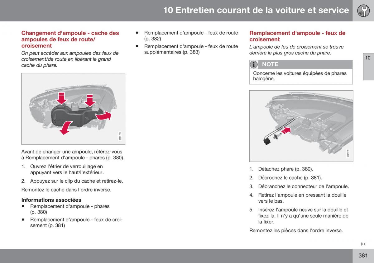 Volvo XC70 Cross Country II 2 manuel du proprietaire / page 383