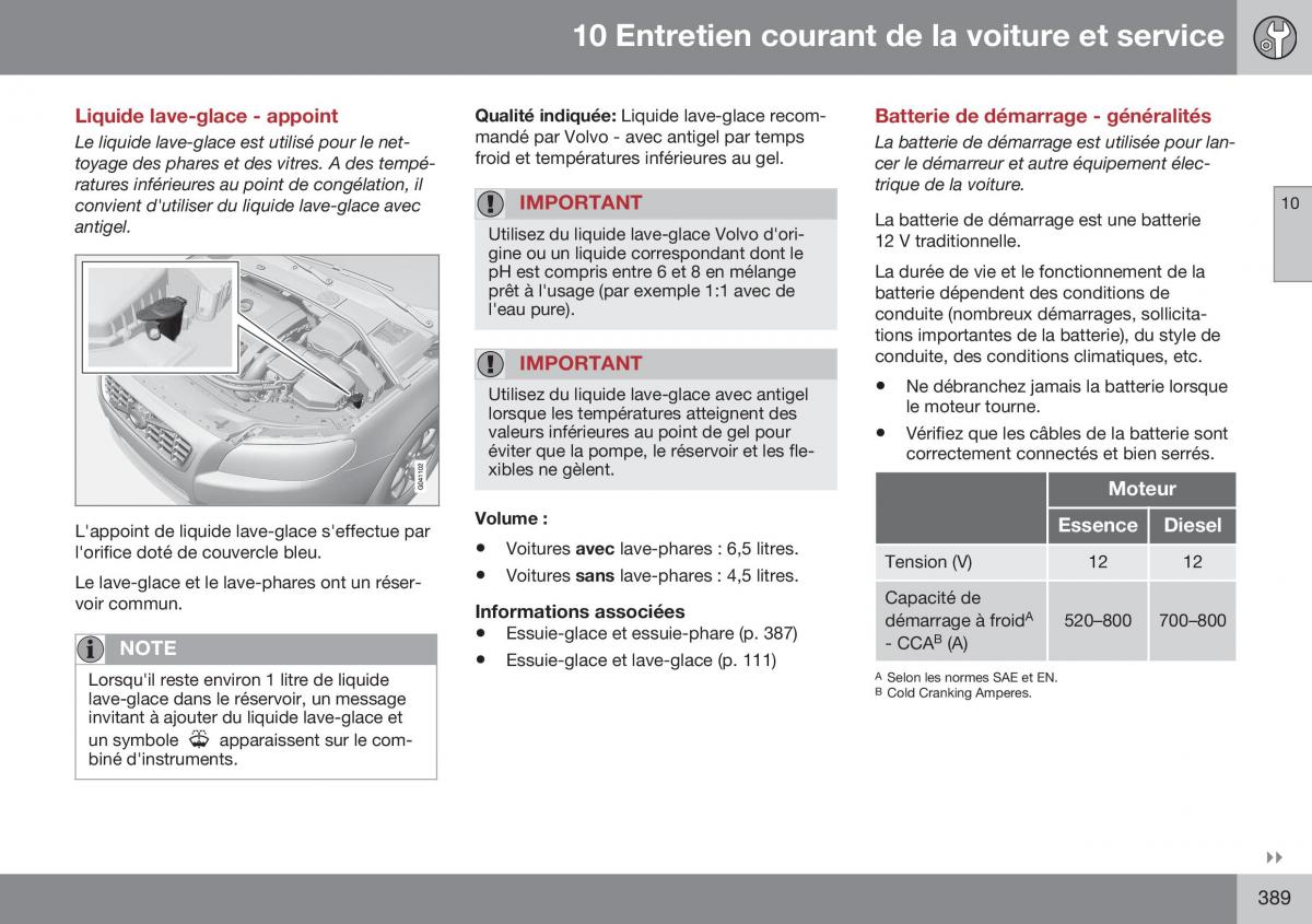 Volvo XC70 Cross Country II 2 manuel du proprietaire / page 391