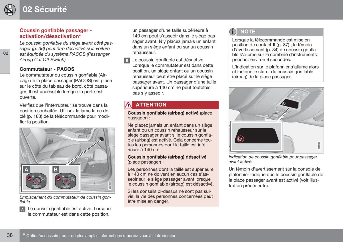 Volvo XC70 Cross Country II 2 manuel du proprietaire / page 40