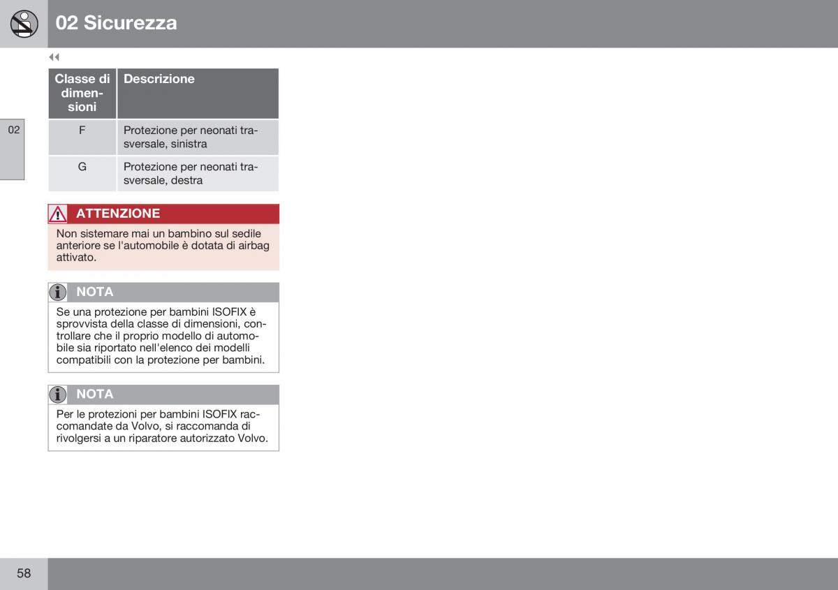 Volvo XC70 Cross Country II 2 manuale del proprietario / page 60