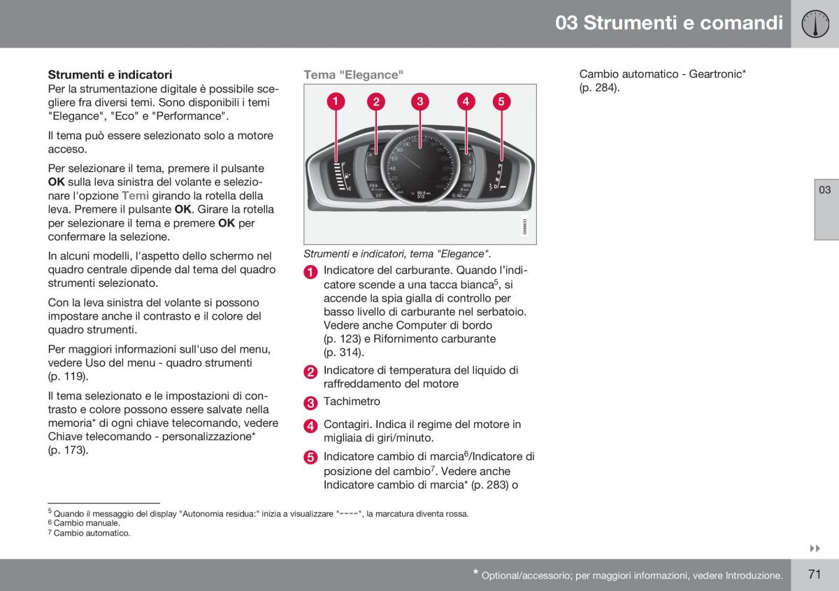 Volvo XC70 Cross Country II 2 manuale del proprietario / page 73