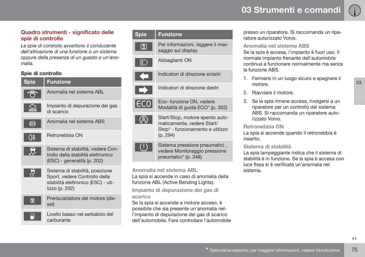 Volvo XC70 Cross Country II 2 manuale del proprietario / page 77