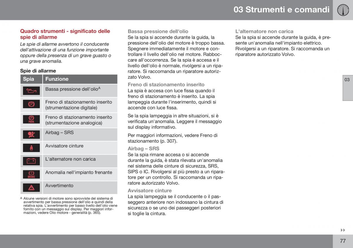 Volvo XC70 Cross Country II 2 manuale del proprietario / page 79