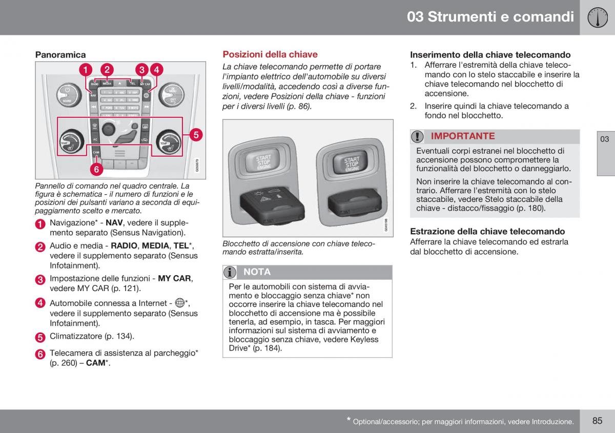 Volvo XC70 Cross Country II 2 manuale del proprietario / page 87