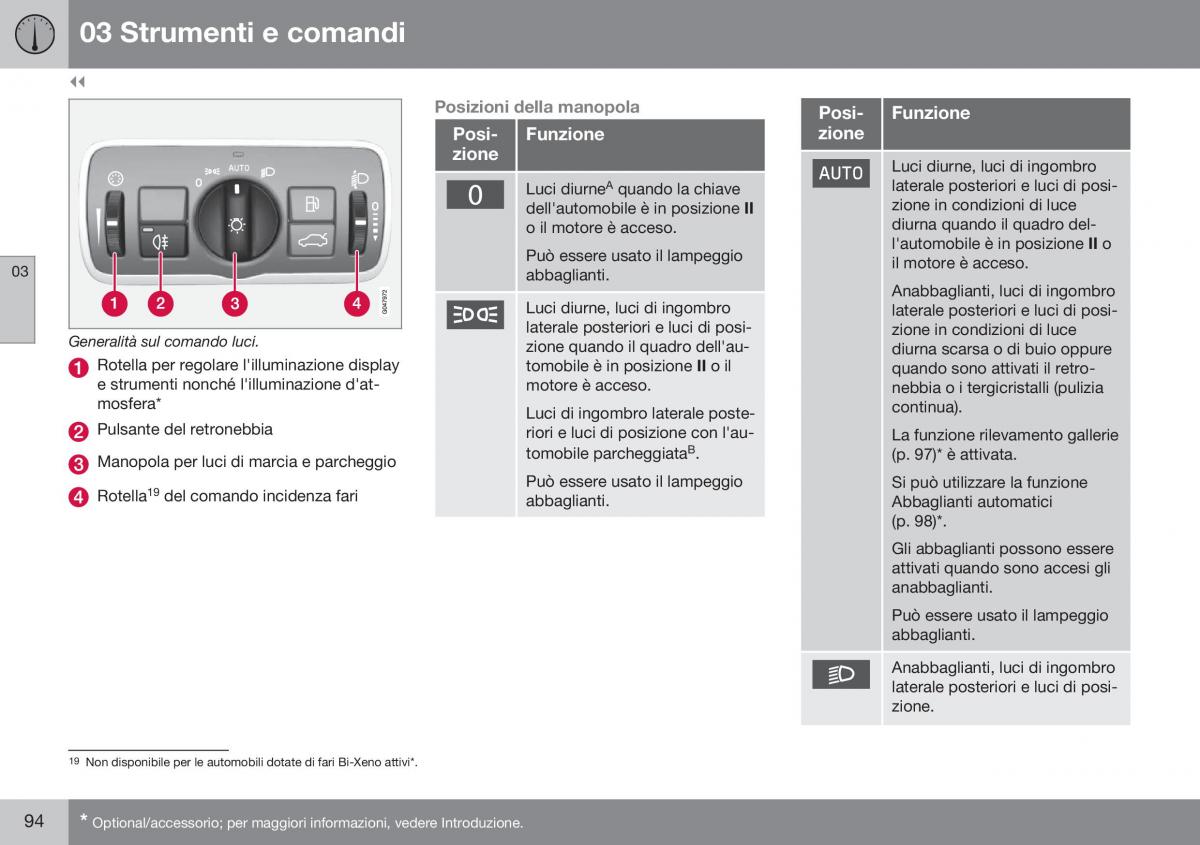 Volvo XC70 Cross Country II 2 manuale del proprietario / page 96