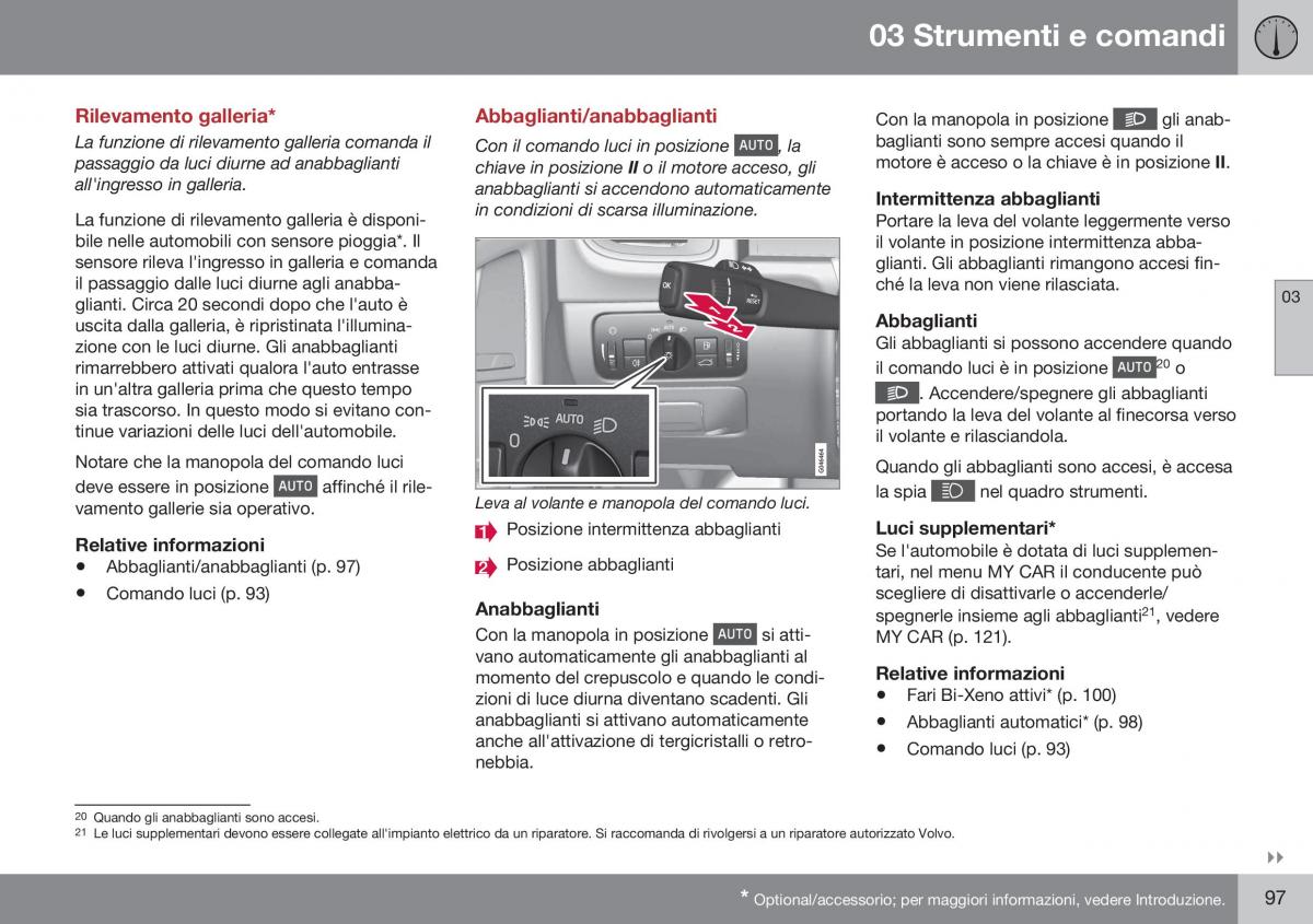 Volvo XC70 Cross Country II 2 manuale del proprietario / page 99