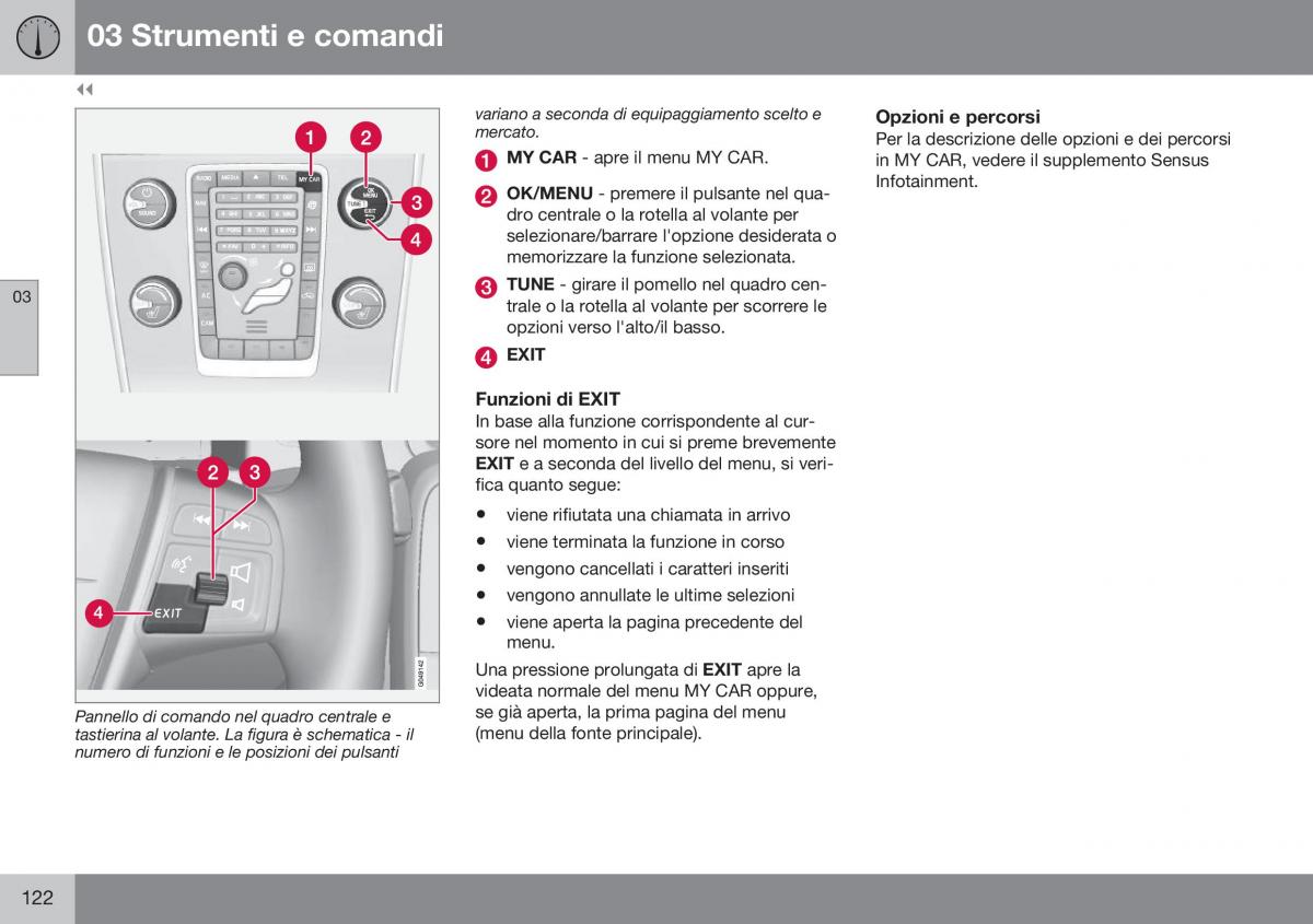 Volvo XC70 Cross Country II 2 manuale del proprietario / page 124