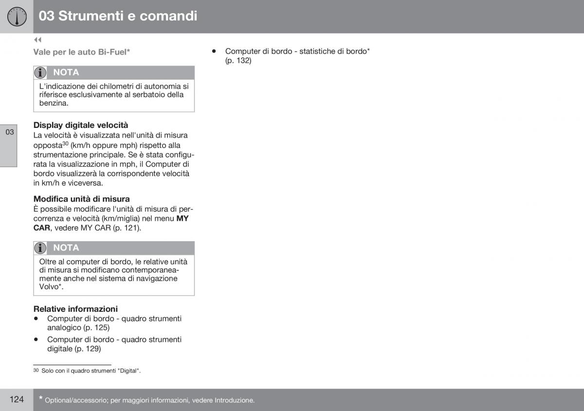 Volvo XC70 Cross Country II 2 manuale del proprietario / page 126